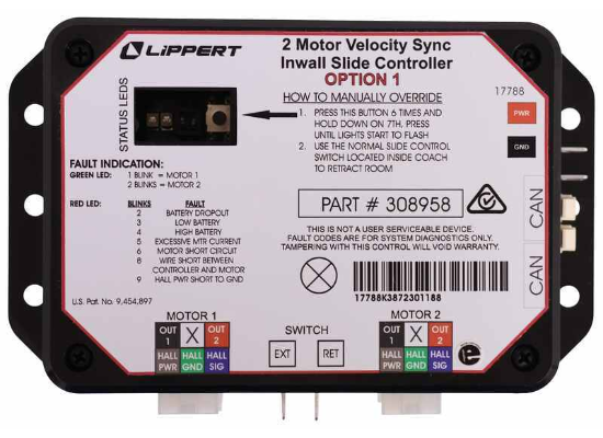 Lippert Components Slide Out Control Module In-Wall Slide System; V-Sy