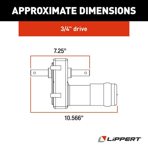 Lippert | Slide Out Motor | 138449 | Klauber D-300 Motor | 3/4 Drive | Through Frame Slide Outs