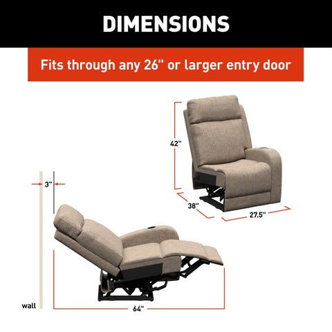 Lippert | Thomas Payne Seismic Theater Seating | Left-Hand Recliner | 2024044205 | 27.5" | Dellmead