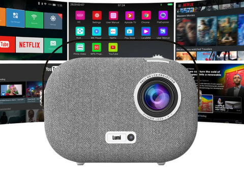 Lumi Labs | Lumi Max Smart Projector | Lumi-1 | Bluetooth, HDMI, USB & AUX | 4K Compatible | 1080P