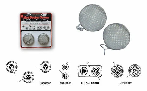 JCJ Enterprises | Mud Dauber Screen for Suburban or Duo-Therm Furnace  | M300 | 2 Pack