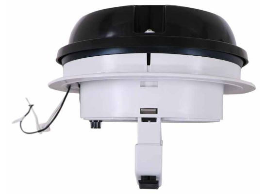 Maxx Air Maxxfan Dome+ 6-Inch Roof Vent Fan – Manual Lid, LED Light, For RV, Van, Bathroom (Black)