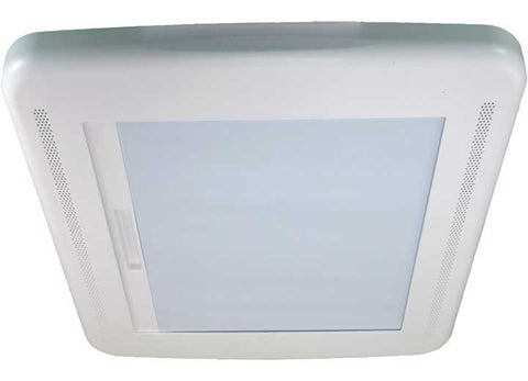 MaxxAir | Maxxshade Retractable RV Roof Vent Shade (No Lights included) | 00-03900 | Interior Mount | Reflective Finish Backing | White