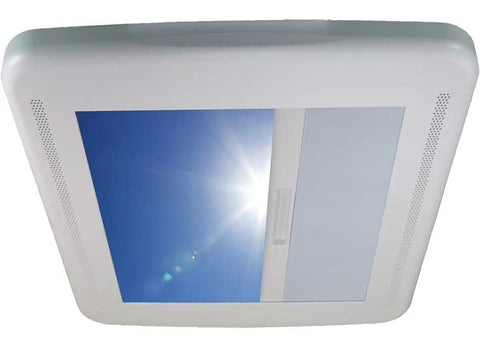 MaxxAir | Maxxshade Retractable RV Roof Vent Shade (No Lights included) | 00-03900 | Interior Mount | Reflective Finish Backing | White