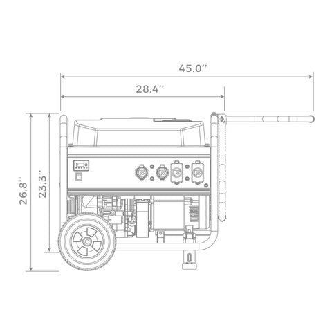 FIRMAN | 5,700 Watt Portable Generator | P05701 | Gas | 120/240V | with Wheels | Recoil Start