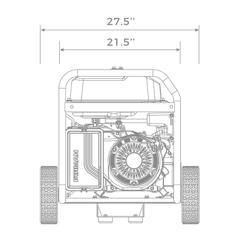 FIRMAN | 5,700 Watt Portable Generator | P05701 | Gas | 120/240V | with Wheels | Recoil Start