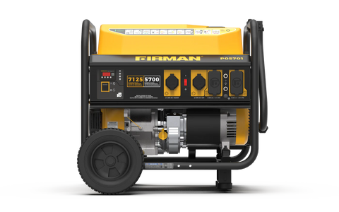 FIRMAN | 5,700 Watt Portable Generator | P05701 | Gas | 120/240V | with Wheels | Recoil Start