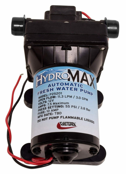 Valterra | Hydromax 12V RV Fresh Water Pump | P25201 | 12V | 3.0 GPM