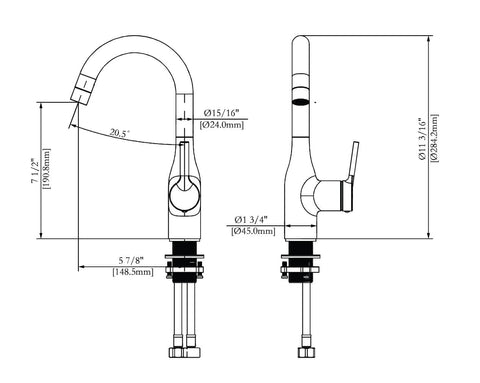 Valterra | Single Handle Bar Faucet | PF231310 | Chrome