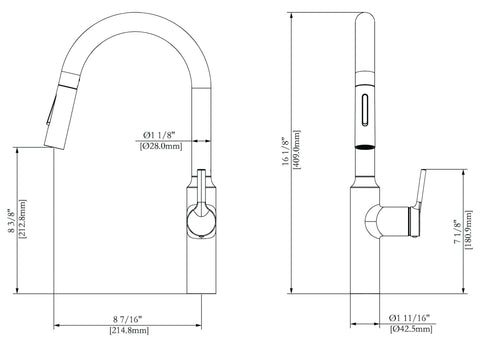 Valterra | Single Handle Pull Down Kitchen Faucet | PF231365 | Chrome