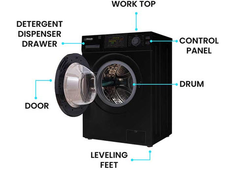 Pinnacle | Clothes Washer | 22-826LB | Front Load | 110 Volt AC | 15 Pound Load Capacity | 12 Wash Cycles | Black