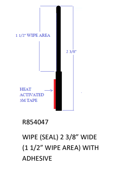 BAL | Norco RV 3" Slide-Out Wipe Seal with Adhesive | R854047 | 25' Roll