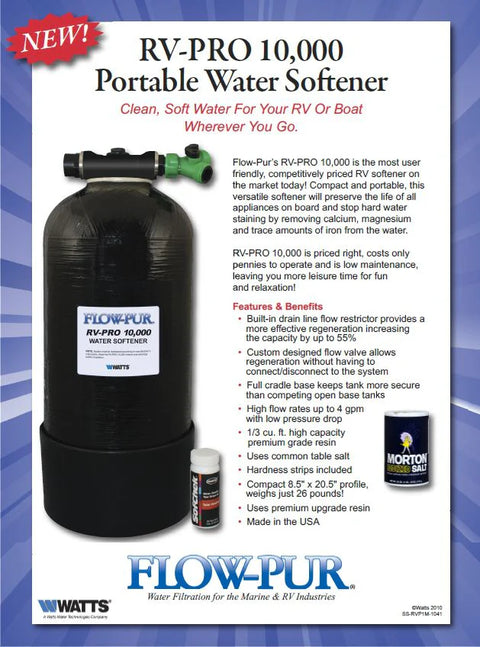 Watts | Flow-Pur Portable Water Softener | RV-PRO10000 | 4 GPM