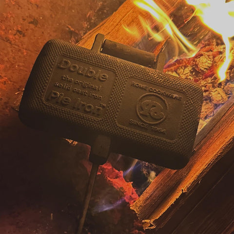 Rome Industry | Campfire Double Pie Iron Cookware | 1605 | Cast Iron | Rectangular | With Handle