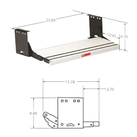 Stromberg Carlson | 24" Aluminum RV Step | SMEX-24-10 | 7" Drop