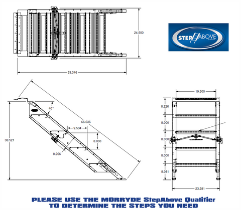 MORryde | 27" MorRyde Fold up RV Step - 4 Step | STP-4-27-05H