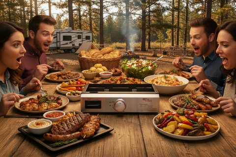 Invision | 18” Griddle (BASE ONLY) | 4032A | Male Quick Connect (RIGHT SIDE)