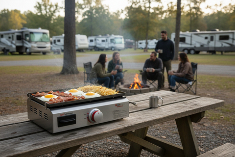Invision | 18” Griddle (BASE ONLY) | 4032A | Male Quick Connect (RIGHT SIDE)