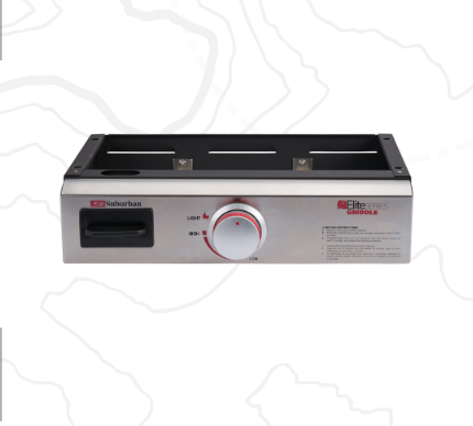 Invision | 18” Griddle (BASE ONLY) | 4032A | Male Quick Connect (RIGHT SIDE)