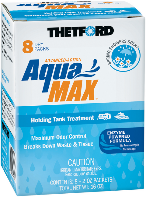 Thetford | AquaMax Spring Showers Scent Dry Packets | 96633 | 2oz | 8 Pack