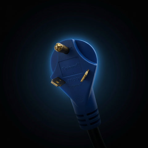 Blue 30 AMP RV Detachable Connector Face View - L5-30R Locking Receptacle End SP30A25DETACH | United RV Parts