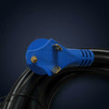 Blue TT-30P RV Plug Face View Showing Gold Contact Pins - SP30A25HDWR 30 Amp Hardwired Power Cord | United RV Parts