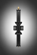 Black Steel RV Scissor Jack SP-SCISJACK24-2500 Extended - Top-Down View Showing Brass Drive Nut | United RV Parts