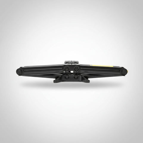 Black Steel RV Scissor Jack SP-SCISJACK24-2500 Collapsed - Front Profile View | United RV Parts