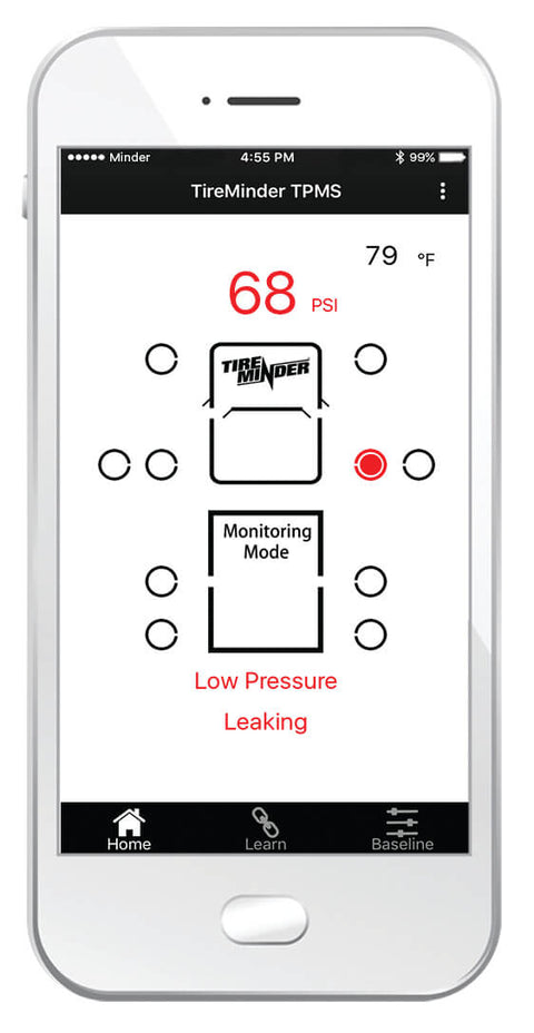 Valterra | TireMinder Smartphone Based Tire Pressure Monitor for RVs | TM22131 | with 4 Transmitters | Apple Car Play