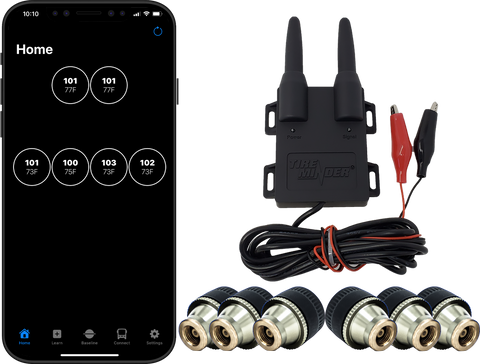 Valterra | TireMinder RV Smart TPMS | TM22132 | With 6 Transmitters | Rhino Booster