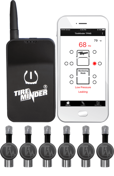 Valterra | TireMinder RV Smart TPMS | TM22160 | With 6 Flow Through Transmitters | Rhino Booster