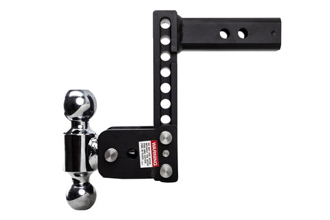 B&W Hitches | Trailer Hitch Ball Mount | TS10040B | Dual Ball 7" Drop | Black