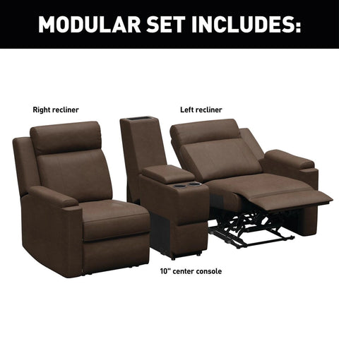 Lippert Heritage Modular Theater Seating | 3-Piece Set | Color Options: Satula, Dellmead, McCoy, Driftwood