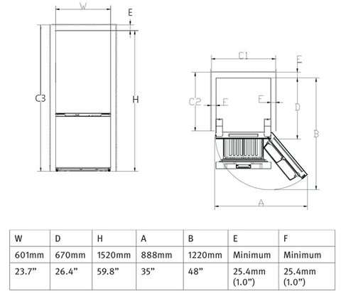 InVision | RV Refrigerator  | 180-2562 | 10.7 Cubic Foot | Black