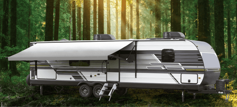 Velarium | Universal RV Awning Replacement Fabric | VCB1400200 | 14' | Charcoal Fade