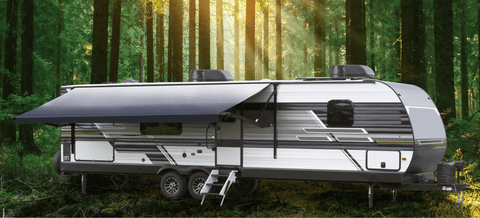 Velarium | Universal RV Awning Replacement Fabric | VCB1400400 | 14' | Slate Blue Fade