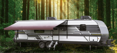 Velarium | Universal RV Awning Replacement Fabric | VCB1400500 | 14' | Burgundy Fade