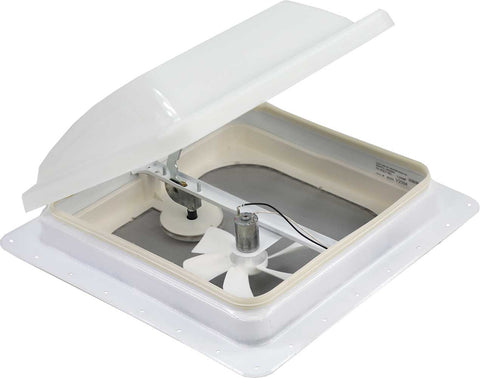Ventline | Complete Powered Roof Vent | V2094-501-00 | 14" x 14" | Manual Open | White | 12v DC