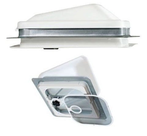 Ventline | Complete Powered Roof Vent | V2094-501-00 | 14" x 14" | Manual Open | White | 12v DC