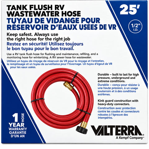 Valterra | Flushing Hose 1/2" x 25' | Red | W01-4300R
