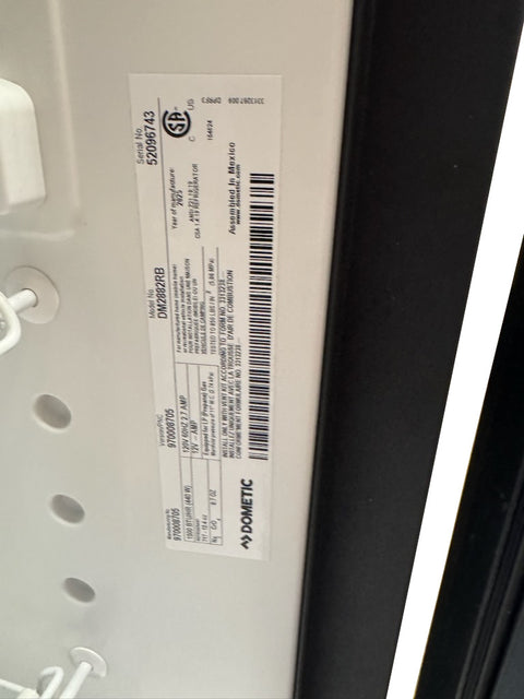 Dometic | RV Refrigerator | DM2882-02 Scratch and Dent | 9600007230 | 8 Cubic Feet | Americana II | Adjustable Thermostat