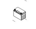 Black 12V Champion Generator Replacement Battery - Isometric View | United RV Parts