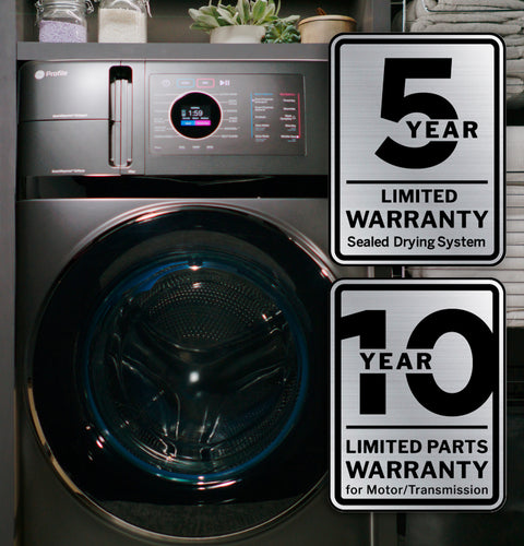 GE Appliances | UltraFast Washer/Dryer Combo | PFQ97HSPVDS | with Ventless Heat Pump Technology | 4.8 cu. ft.