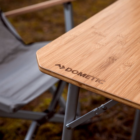 Dometic | GO Compact Camp Table | 9600050818 | Adjustable Height | Bamboo