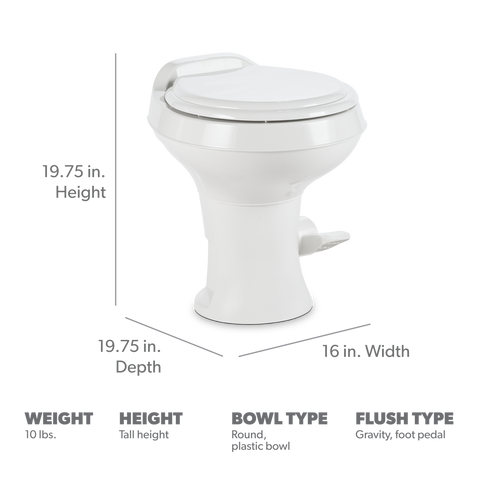 Dometic | 300 RV Toilet | 302300071 | White