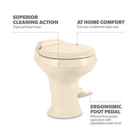 Dometic | 300 RV Toilet | 302300073 | Bone