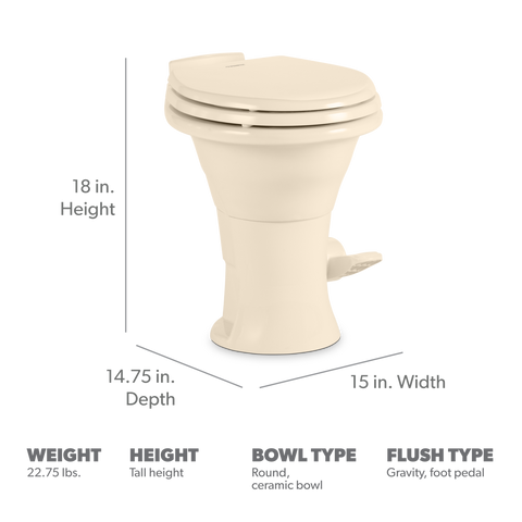 Dometic | 310 RV Toilet | 302310083 | Bone