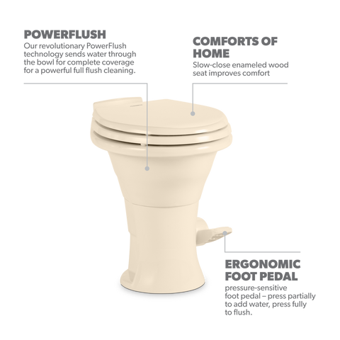 Dometic | 310 RV Toilet | 302310083 | Bone