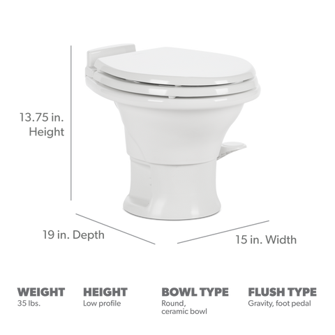 Dometic | 311 Low Profile RV Toilet | 302311681 | White