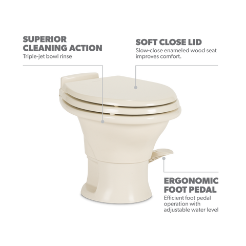 Dometic | 311 Low Profile RV Toilet | 302311683 | Bone